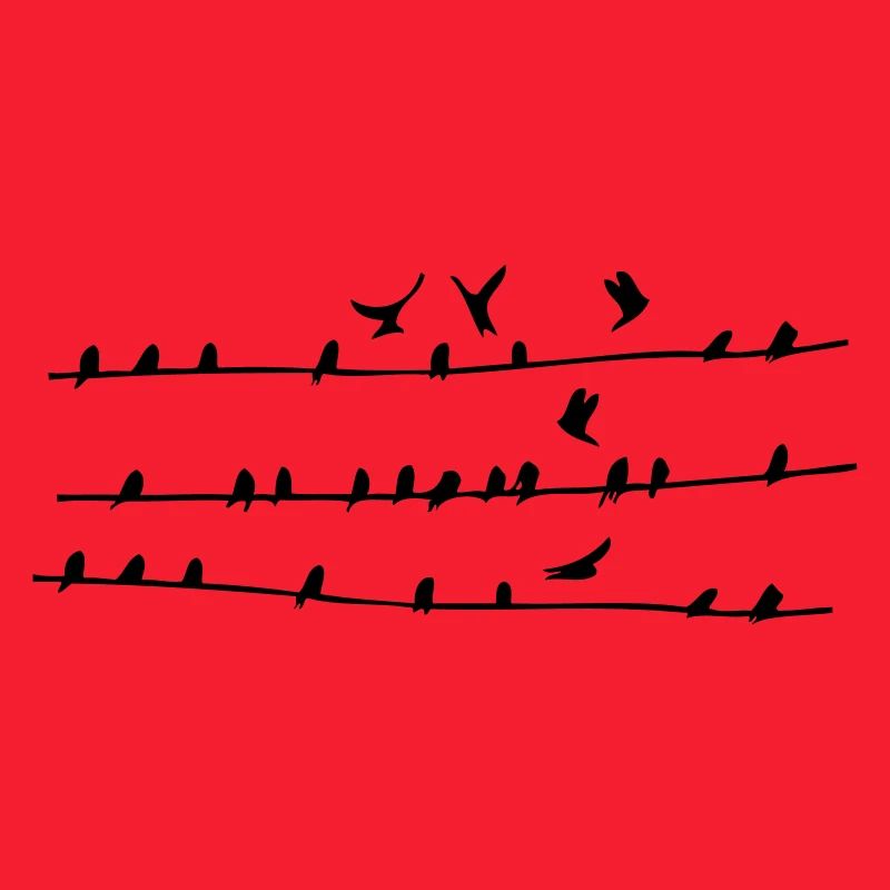 Oiseaux sur les lignes électriques