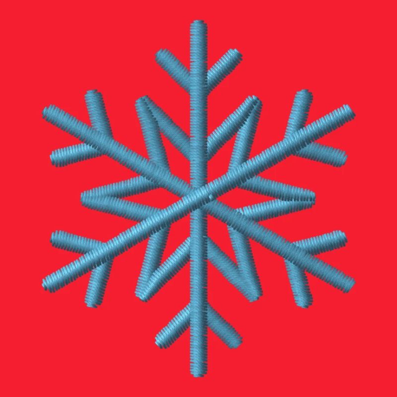 Snowflake embroidered