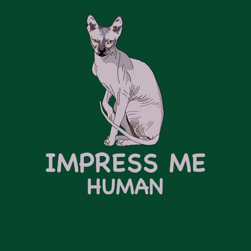 IMPRESSION le SPHYNX CAT I Chat Sphinx Sarcastique