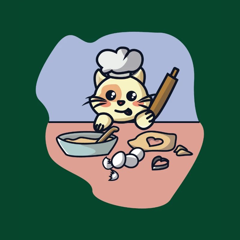 Bake cat while biscuit