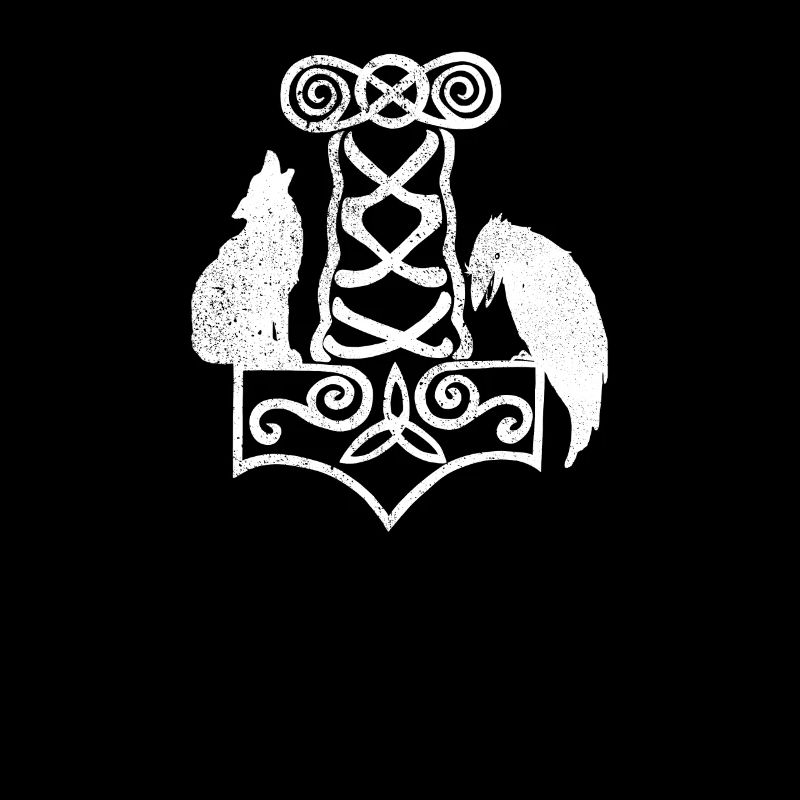Thor Hammer Mjölnir Geri Freki Hugin Munin