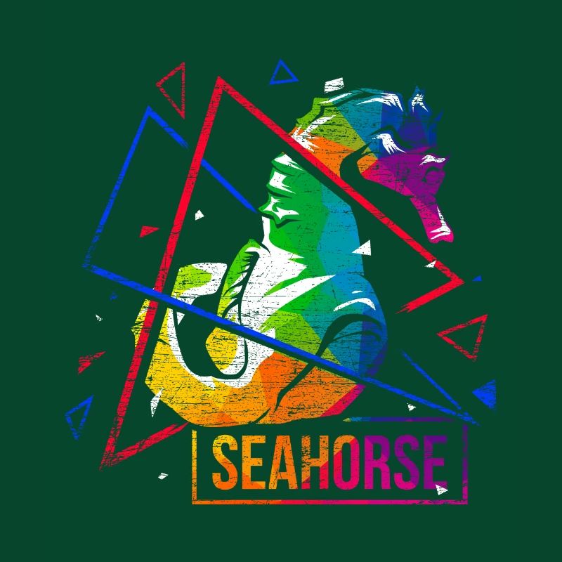 Seepferdchen Polygon Geschenk