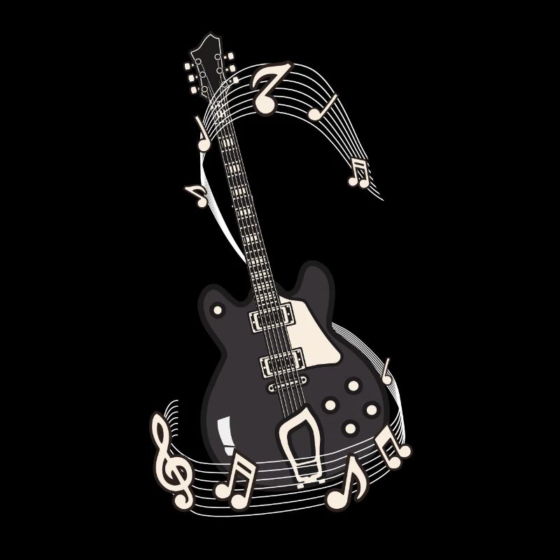 E guitare Notes musicales