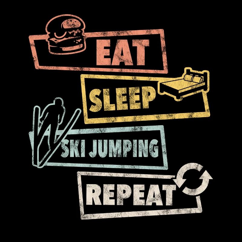 Ski jumping day routine