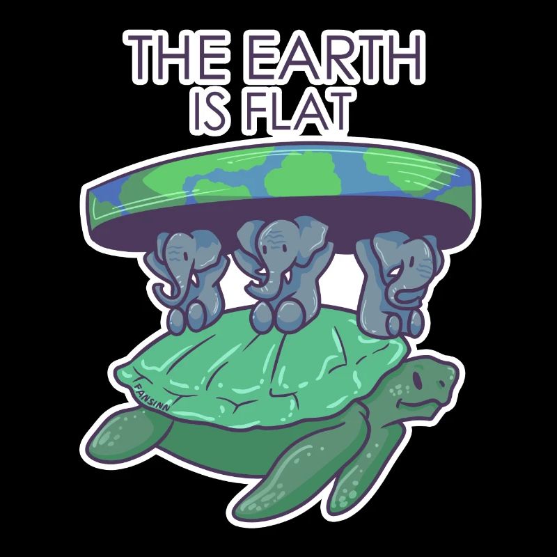 flat earth conspiracy elephant turtle
