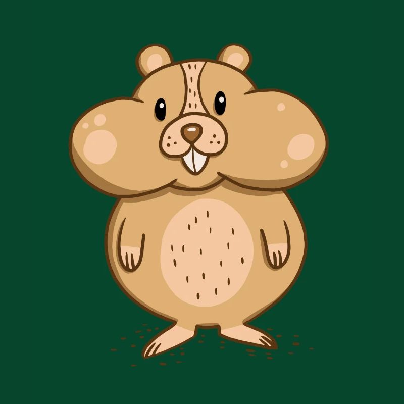 Hamster with thick cheeks