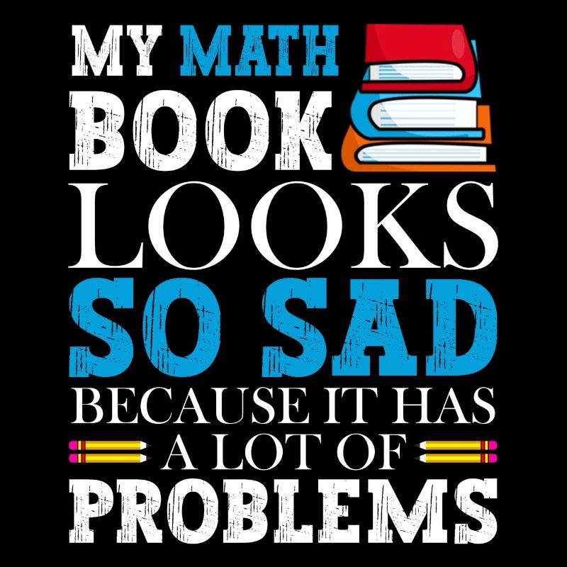 A math book looks so sad because it