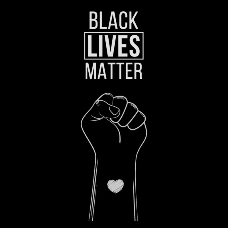Fist with heart support BLM
