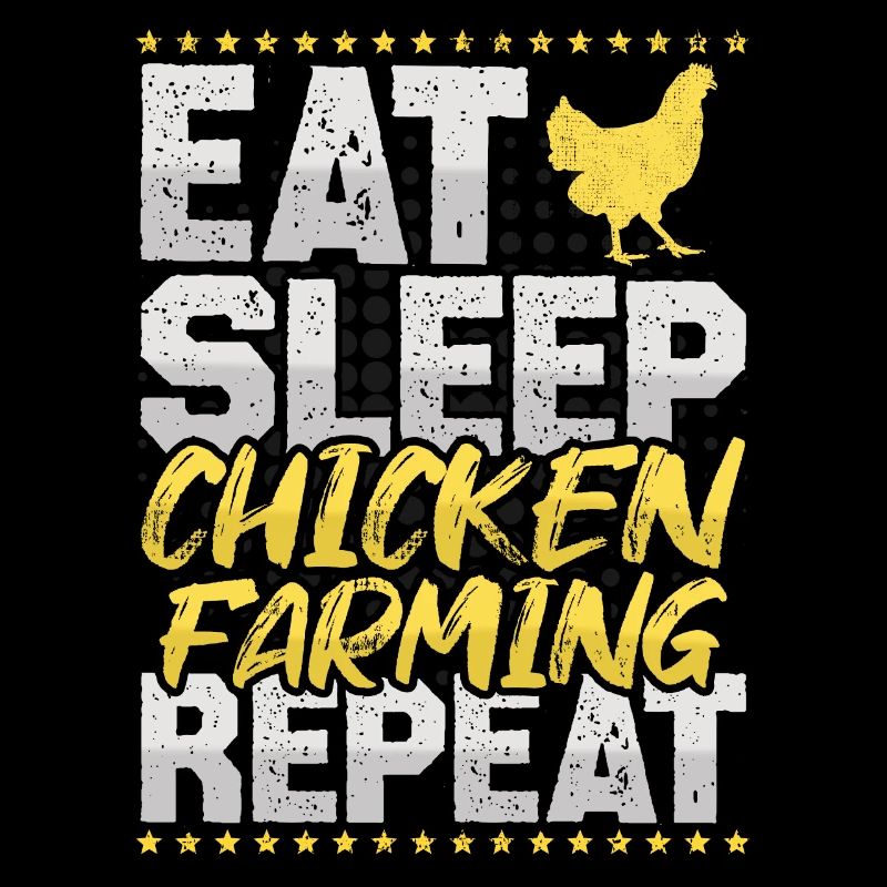 Hühnerbauer Eat Sleep Repeat Hühner Hühnerbauer