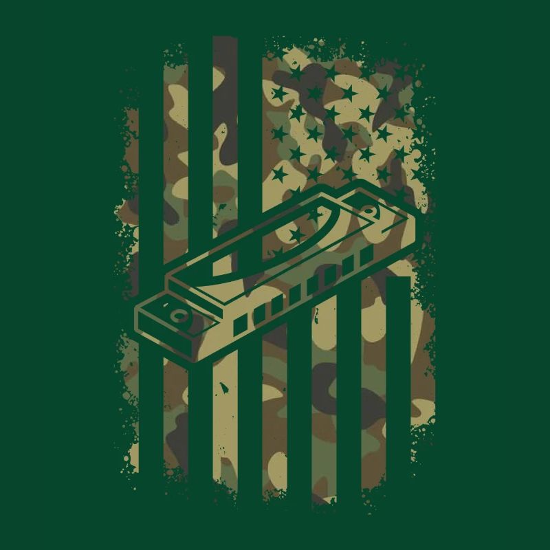 Harmonica US Flag Harmonica Musician Harmonica Pla