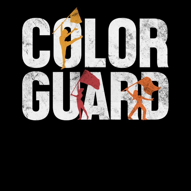 Garde de couleur mi-temps spectacle drapeau spinners drôle