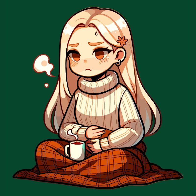 Gemütlicher Herbsttag mit Tee und Strickpullover