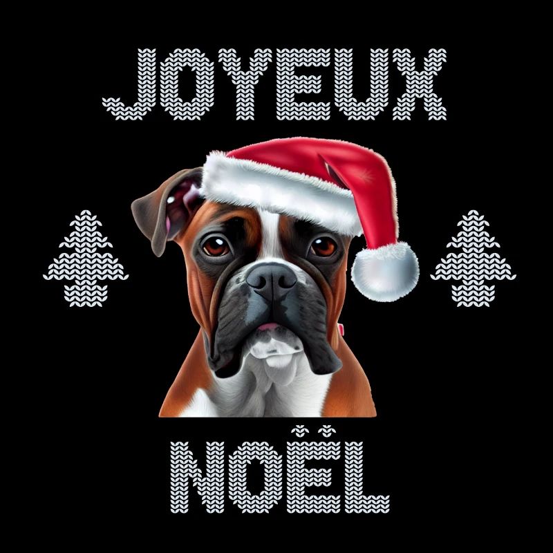 boxer joyeux noel chien pull de noël