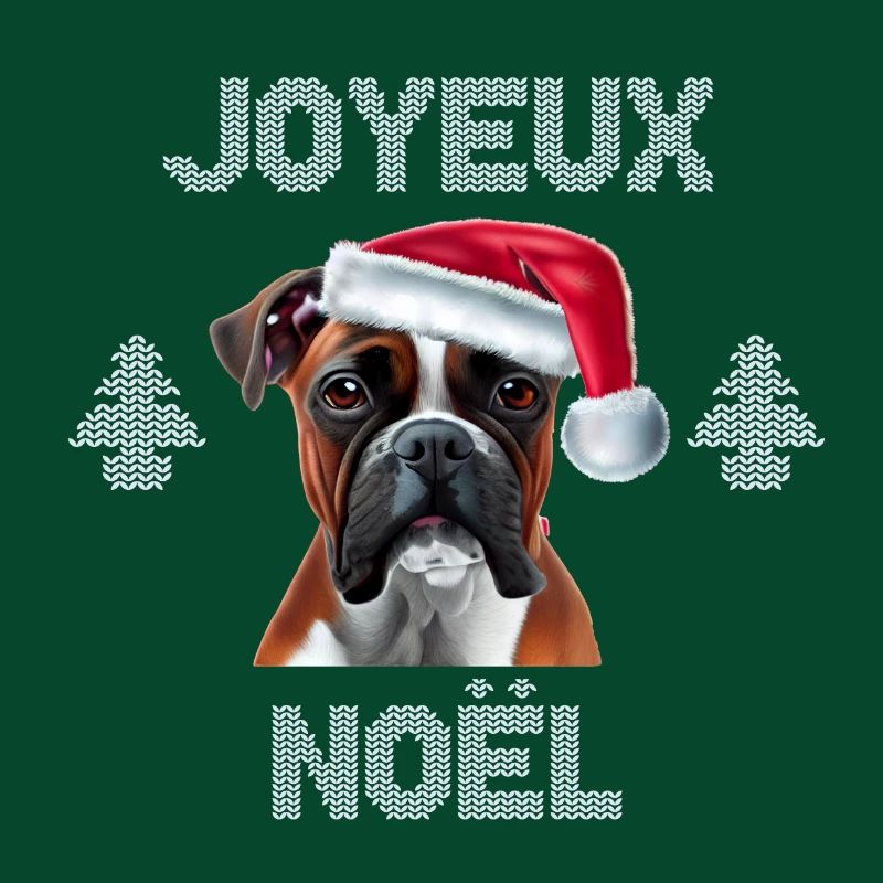 boxer joyeux noel chien pull de noël