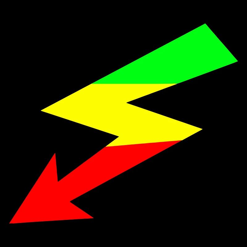 LOGO éclair Rasta -svg pour couleur phosphorescent