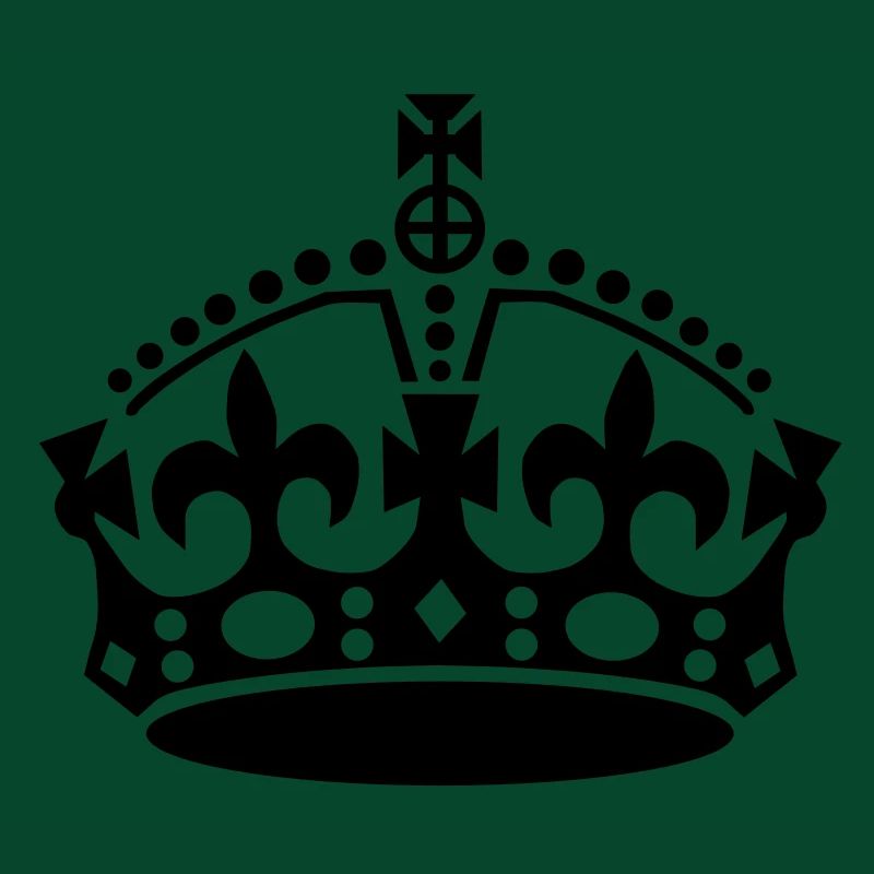 keep calm and carry on crown vector