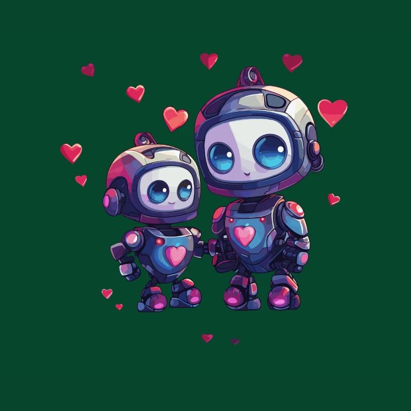 Mère robot avec conception d’enfant