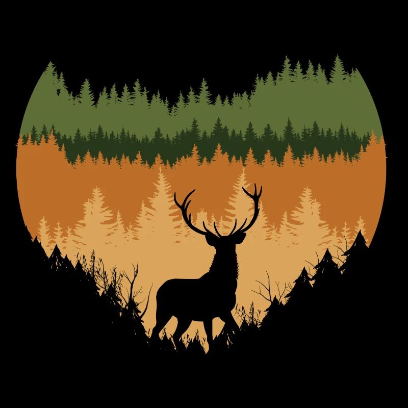 deep forest and deer