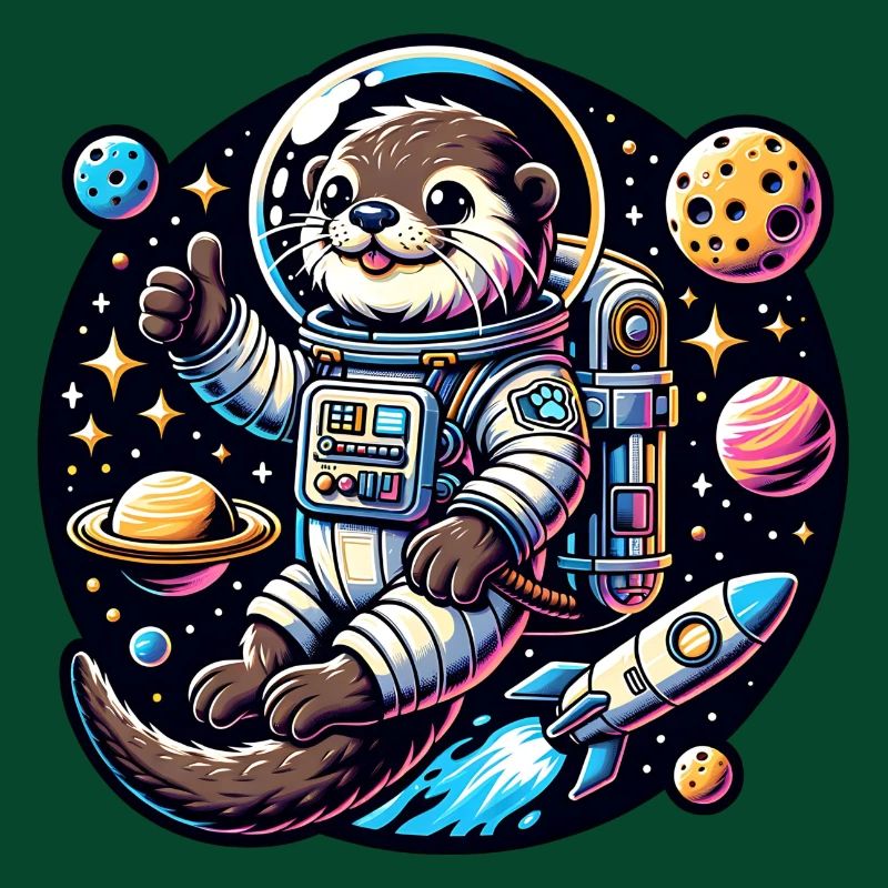 Loutre aventureuse dans l’espace avec
