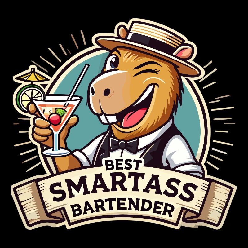 Bartender Bartender Capybara Capy Gift