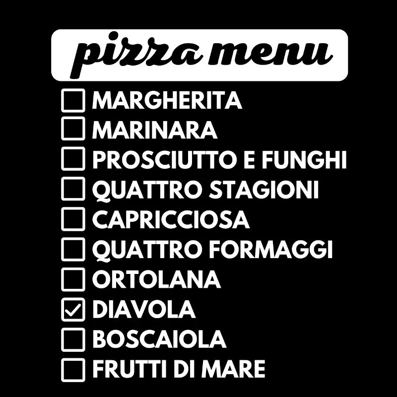 pizza menu choix de pizza