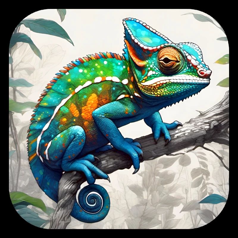 Caméléon camouflage cool