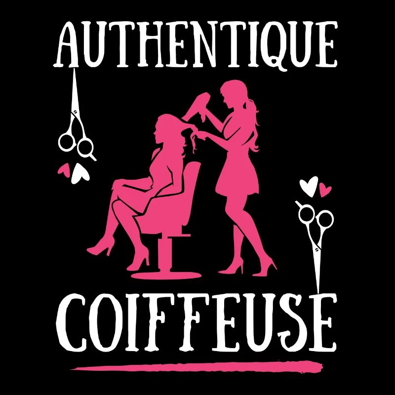 Authentique Coiffeuse coiffure salon coupe cheveux