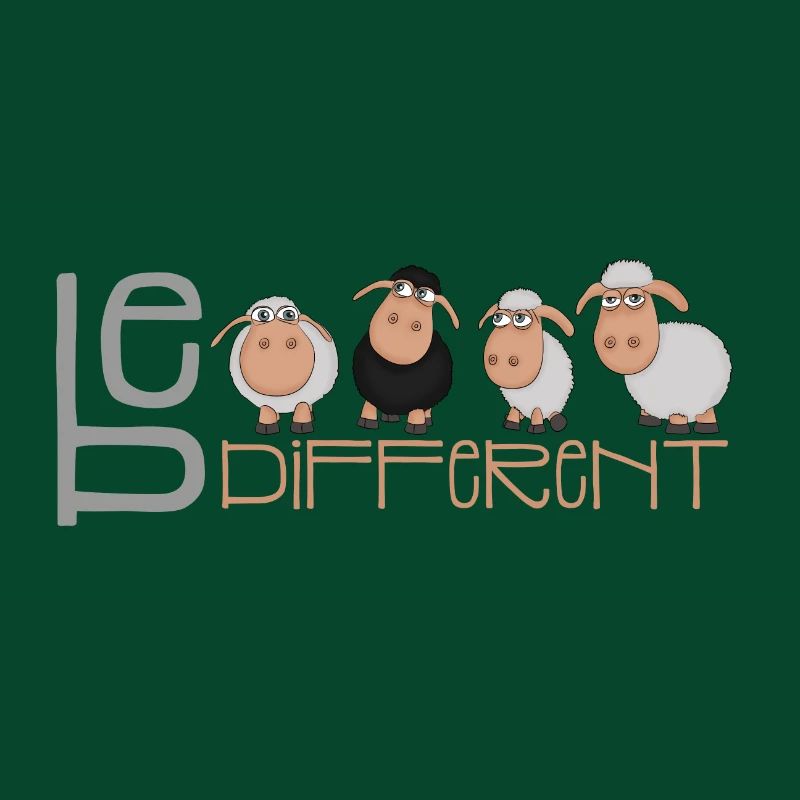 Kleine Be different Schafe - Einzigartig & anders