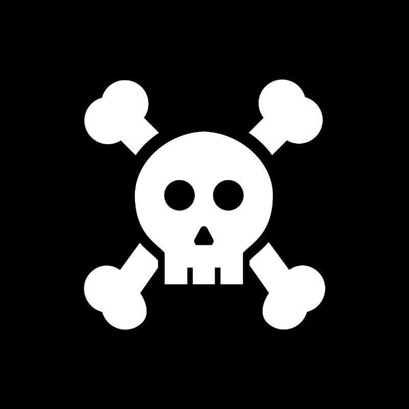 Crâne de pirate blanc