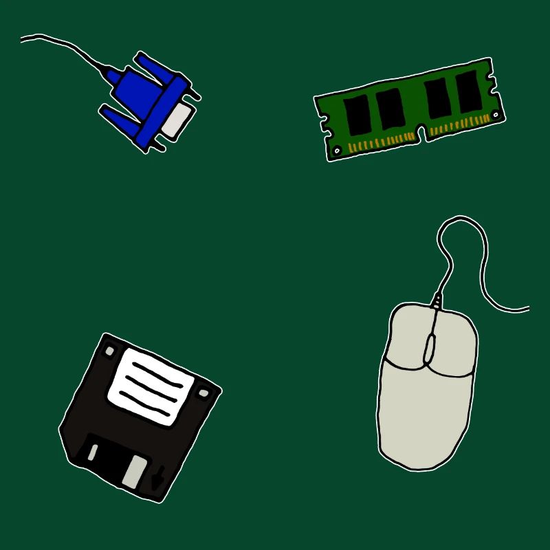 Retro Computer Floppy VGA Mouse Memory
