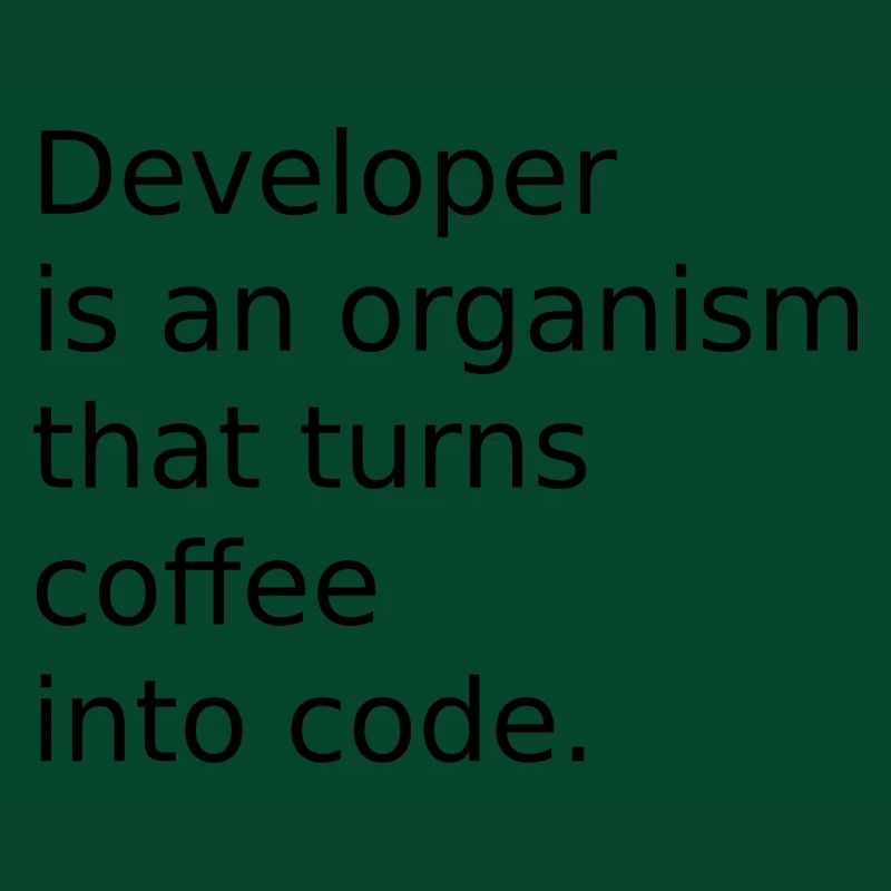 Developer organism coffee into code
