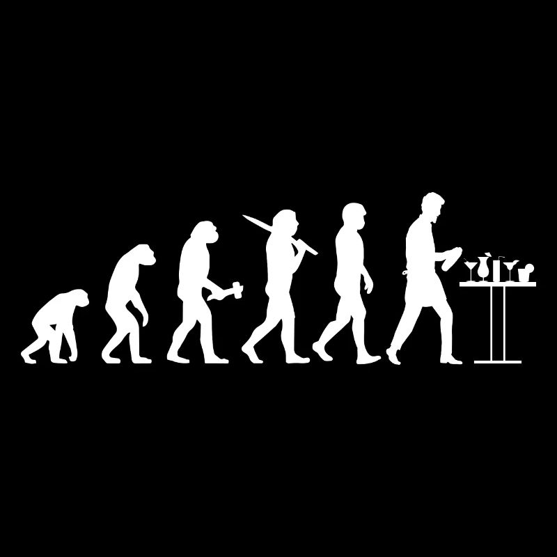 Barkeeper Barmann Bartender Evolution Geschenk