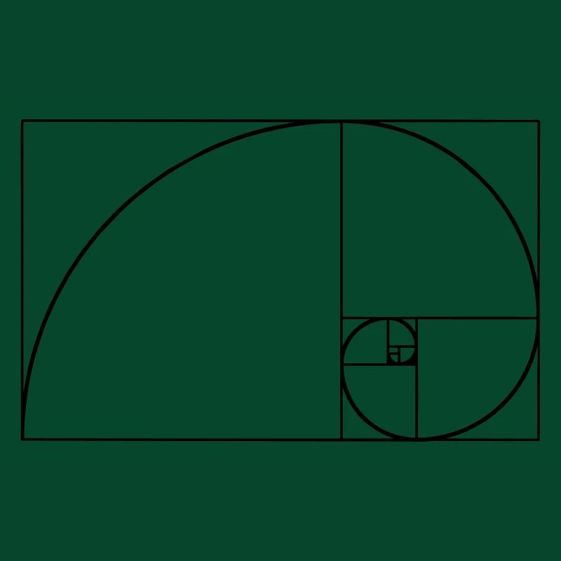 Spirale de Fibonacci, section doré, Phi, evolution