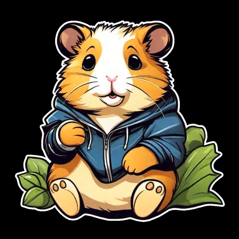 Hamster doré mignon avec sweat à capuche