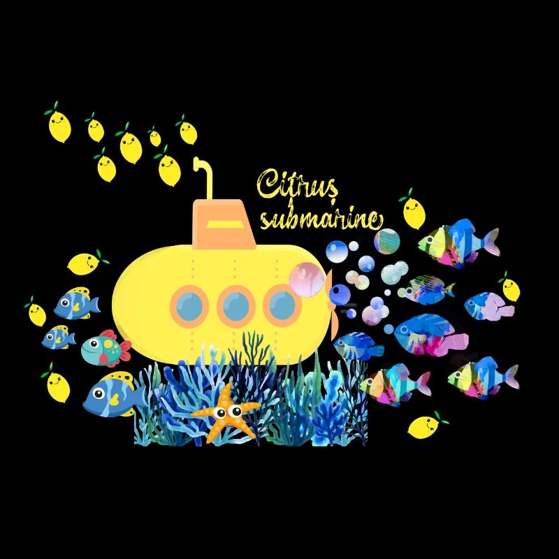 Subarine,Lemons, Fish, Corals,Fish,