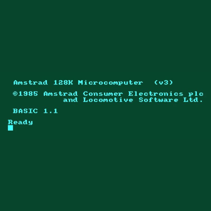 Ordinateur rétro BASIC Amstrad CPC 6128 écran vert