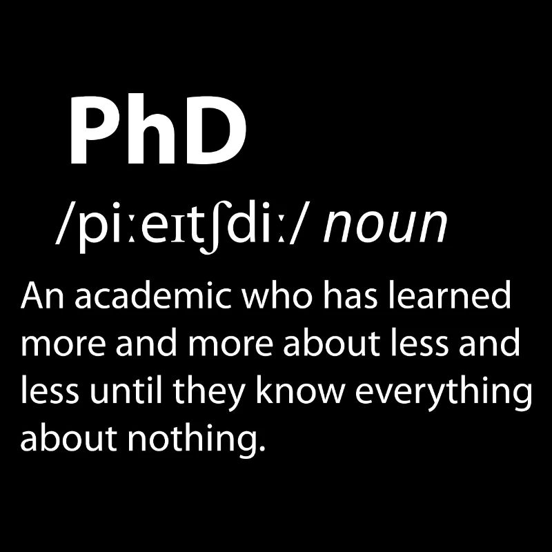 PhD Funny Dictionary Définition