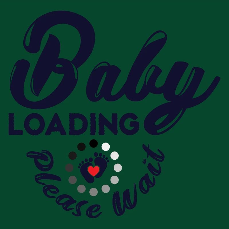 Baby wird geladen, werdende Mutter