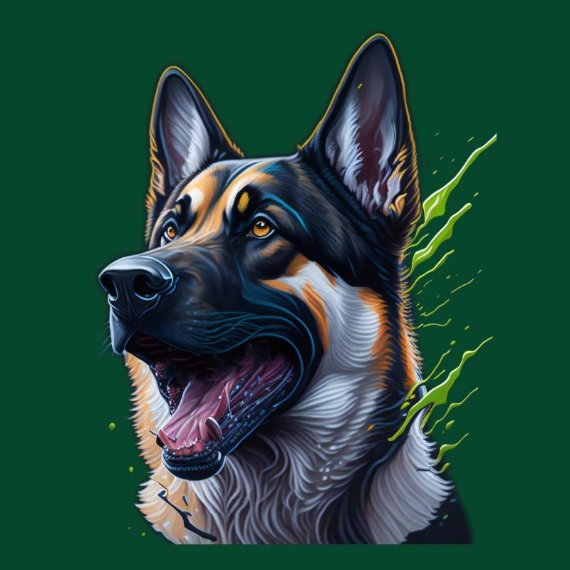 German Shepherd Head Splashart