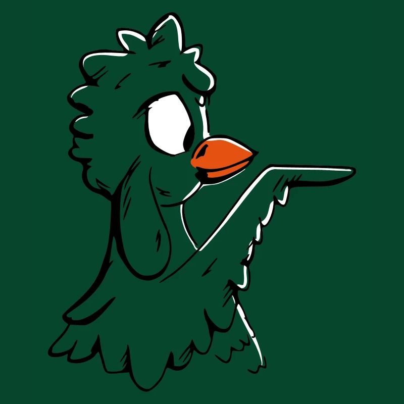 le poulet pointe à droite