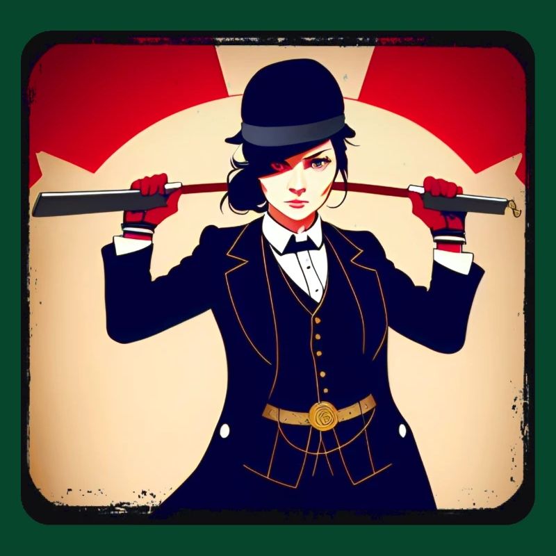 Fille cool dans le style steampunk