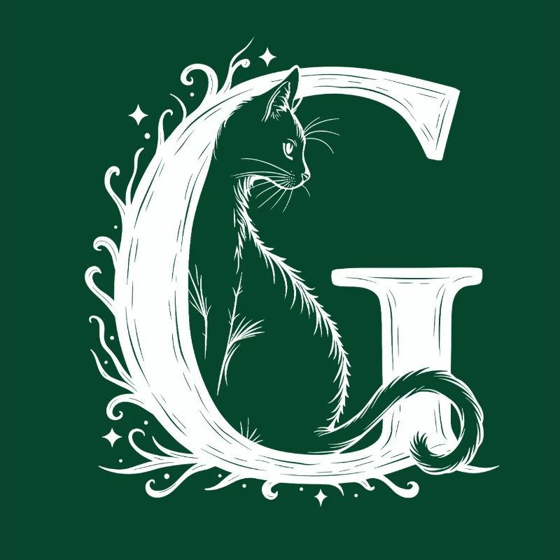 Lettre G avec chat