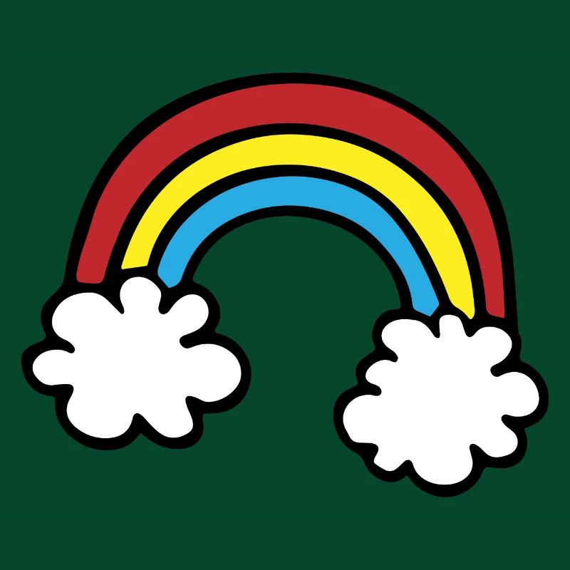 Rainbow two clouds
