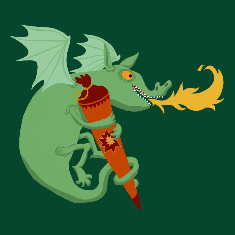 Dragon avec cône d’école