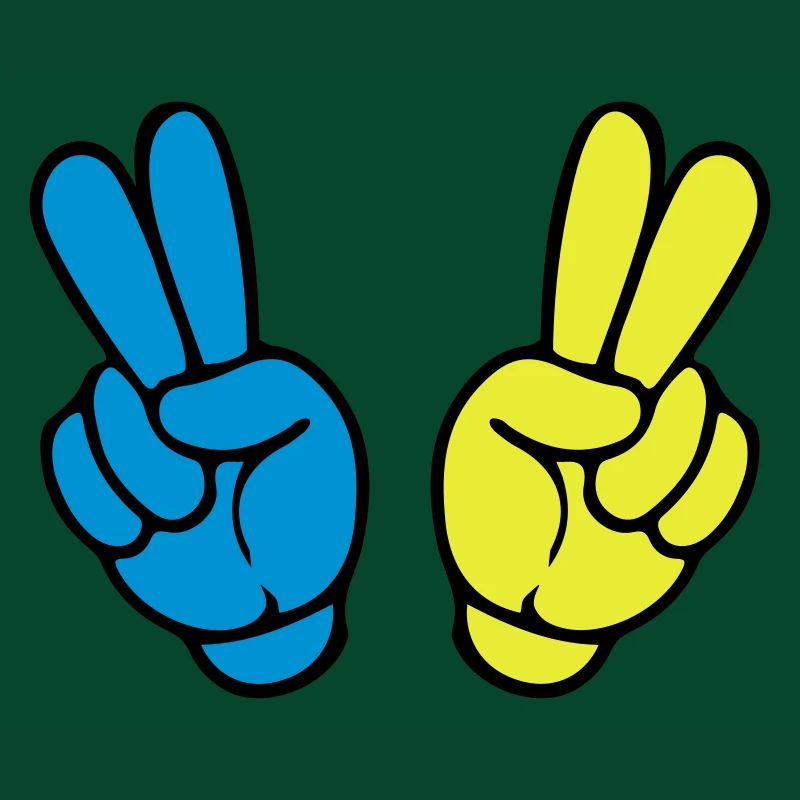 hand peace comic symbol frieden