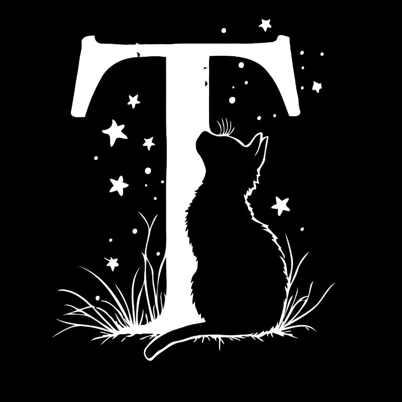 Lettre T avec chat