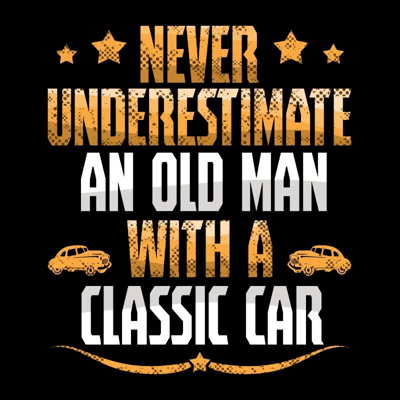 Alter Mann Mit Einem Oldtimer