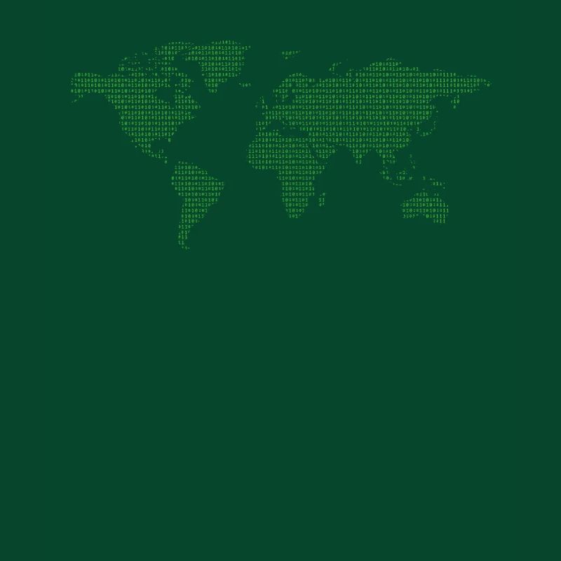 Binary Code Binary World Map World Code