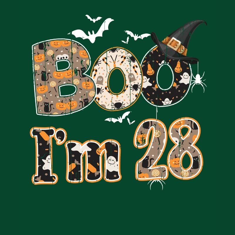 Halloween Pattern Ghost Creatures Birth Age 28