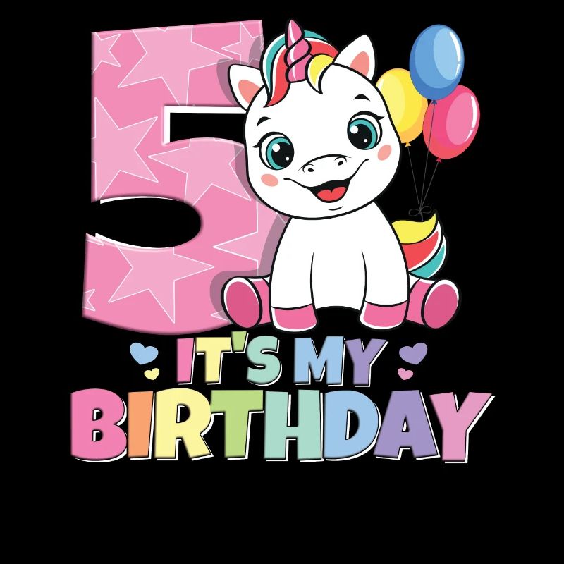 Regenbogen Einhorn 5. Geburtstag Mädchen 5 Jahre